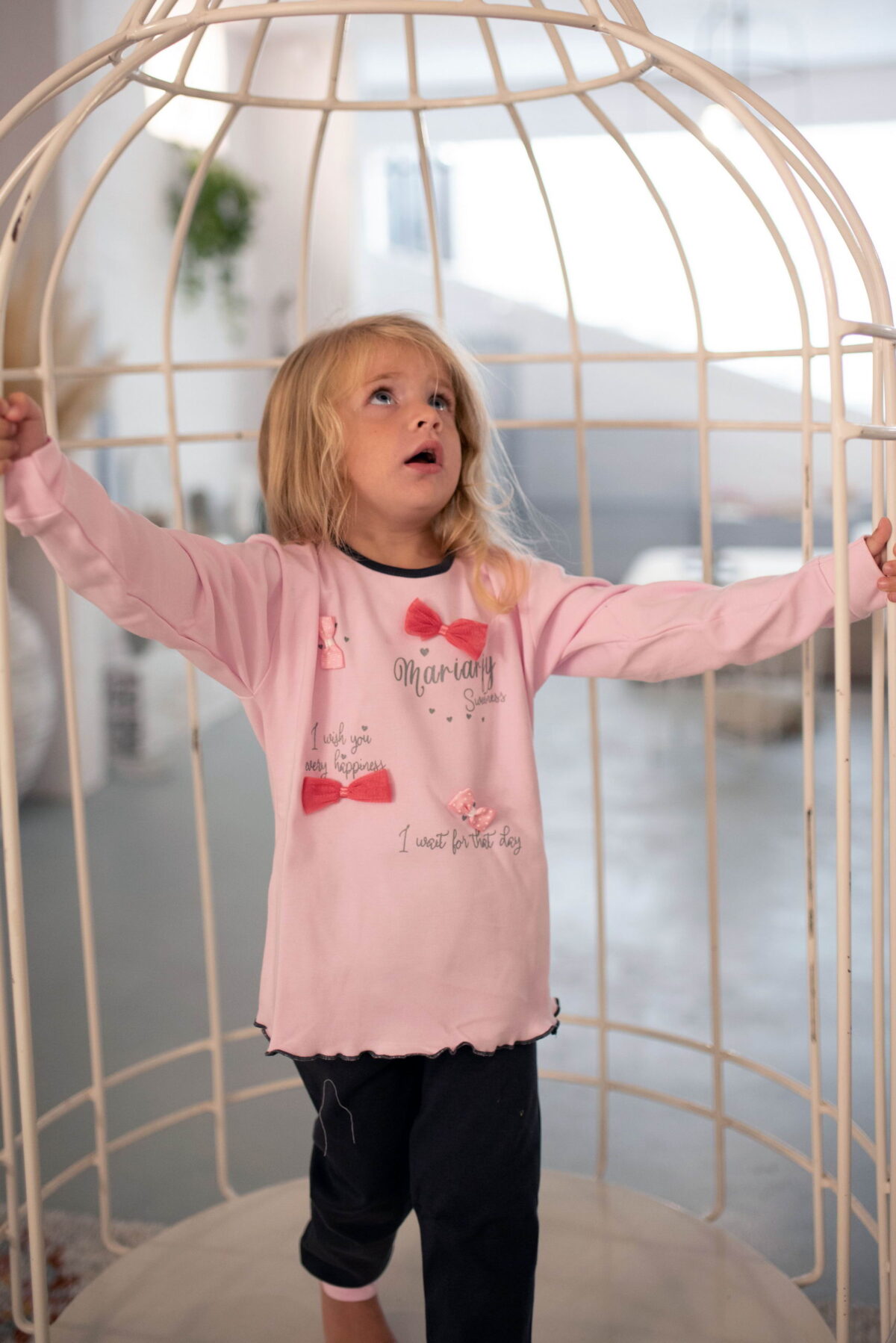 Παιδική Πιτζάμα Χειμωνιάτικη  Φιογκάκια - Image 3