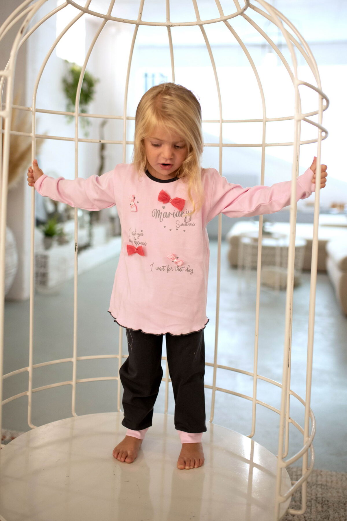 Παιδική Πιτζάμα Χειμωνιάτικη  Φιογκάκια - Image 2