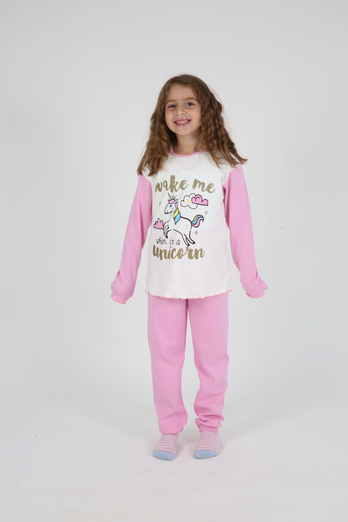 1N6A9226 Παιδική Πιτζάμα Χειμωνιάτικη  Μονόκερος - Image 1