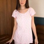 Γυναικεία Πιτζάμα Καλοκαιρινή Σετ Πουά Πατιλέτα