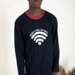 Ανδρική Πιτζάμα Χειμωνιάτικη  Don't Steal My Wifi