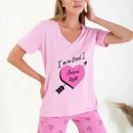 Γυναικεία Πιτζάμα Καλοκαιρινή Swiped Right Βερμούδα