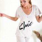 Γυναικεία Πιτζάμα Καλοκαιρινή Chic Kοντομάνικο