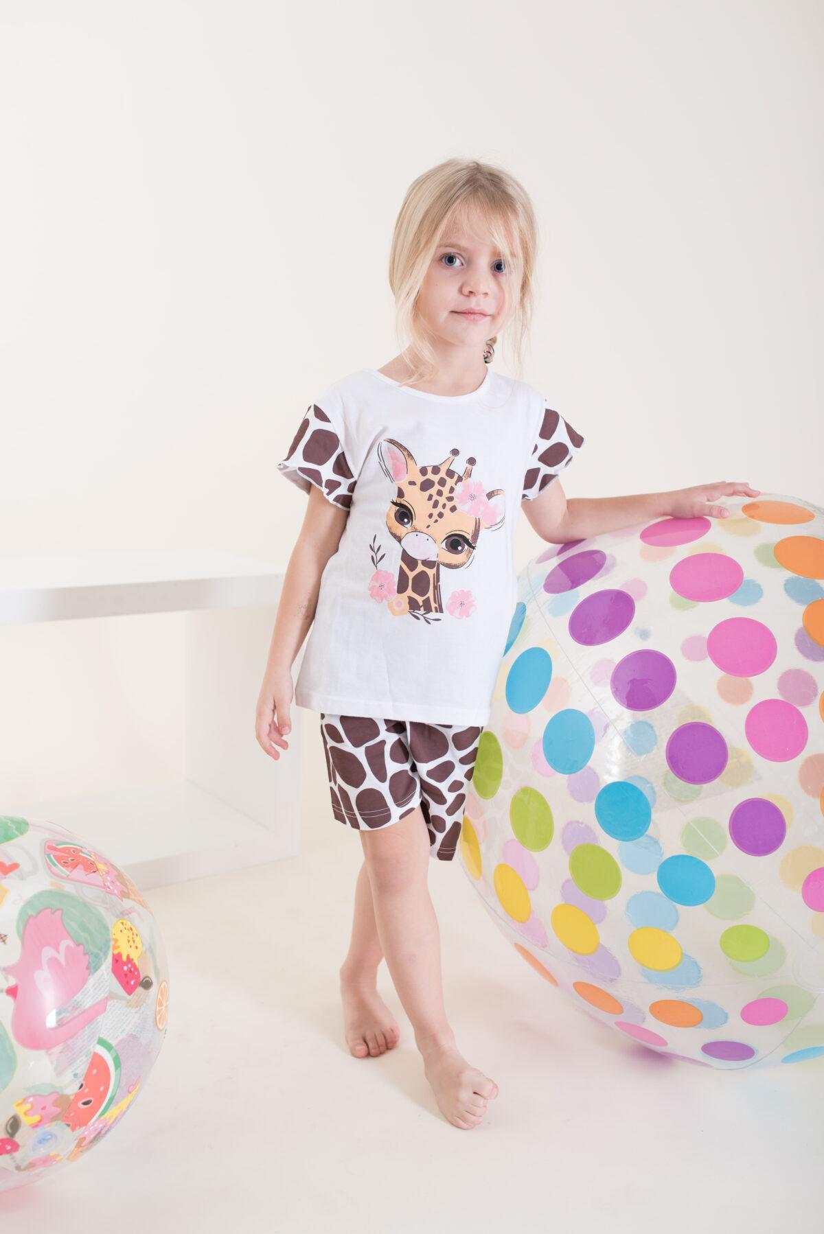 Παιδική Πιτζάμα Καλοκαιρινή Giraffe - Image 2