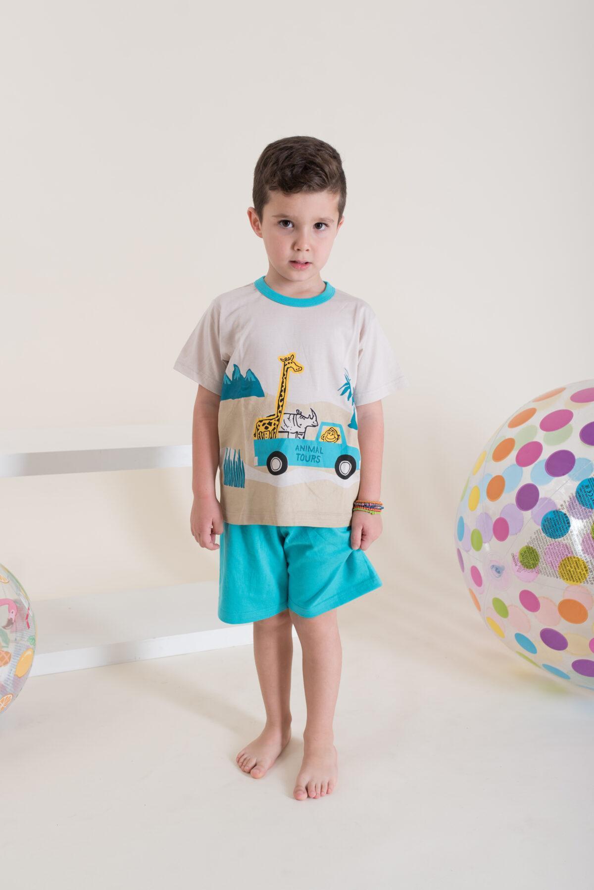 Παιδική Πιτζάμα Καλικαιρινή Animal Tours - Image 2
