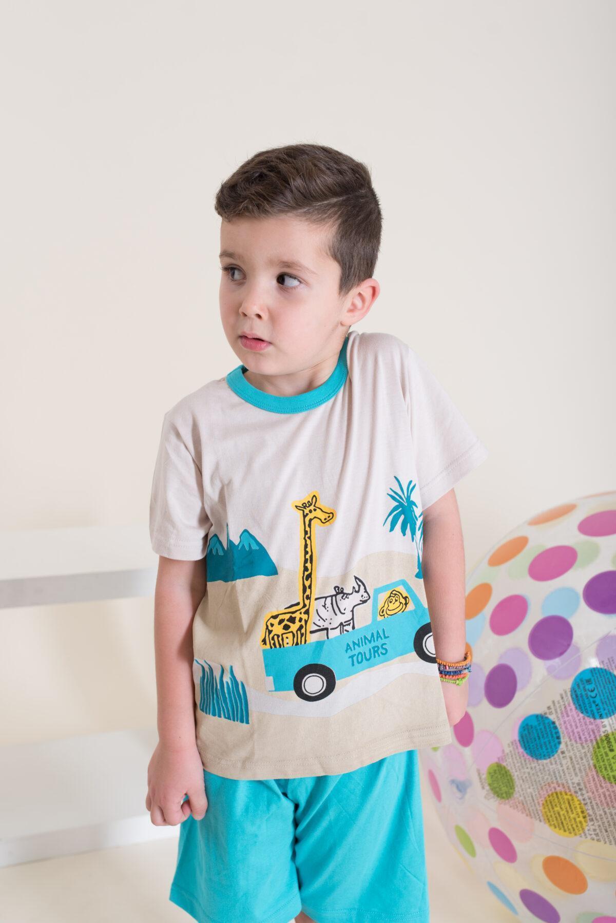 Παιδική Πιτζάμα Καλικαιρινή Animal Tours - Image 1