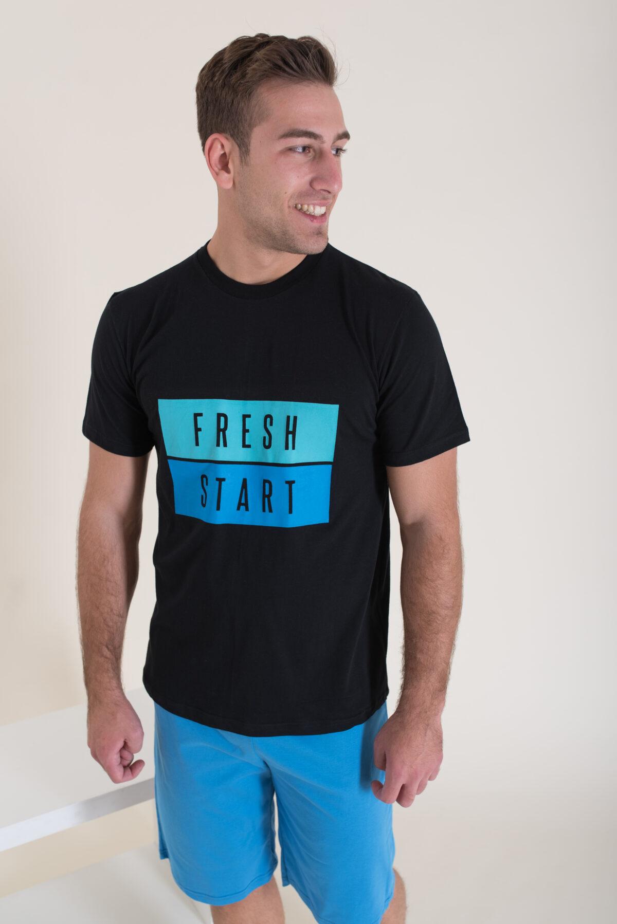 Ανδρική Πιτζάμα Καλοκαιρινή  Fresh Start - Image 3