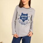 Γυναικεία Πιτζάμα Χειμωνιάτικη Mama Wolf