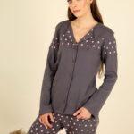 Γυναικεία Πιτζάμα Χειμωνιάτικη Ζακέτα Πουά