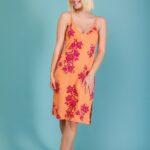 Γυναικείο Νυχτικό Καλοκαιρινό Λουλούδια με Ψιλή τιράντα