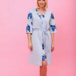 Γυναικεία Ρόμπα Καλοκαιρινή Blue flowers