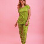 Γυναικεία Πιτζάμα Καλοκαιρινή Μακρύ Πουά