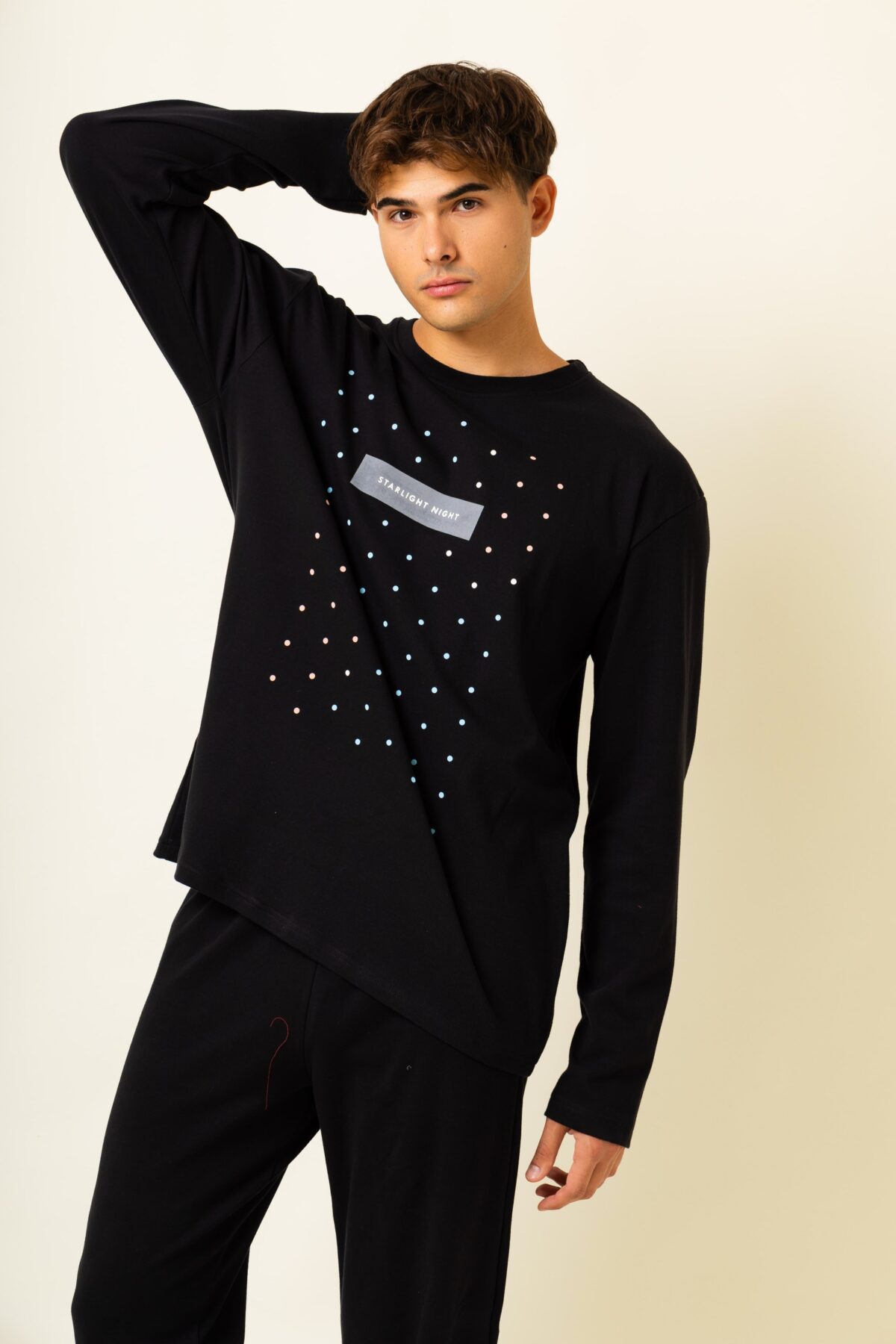 911-3 Ανδρική Πιτζάμα Πατιλέτα πουά - Image 1