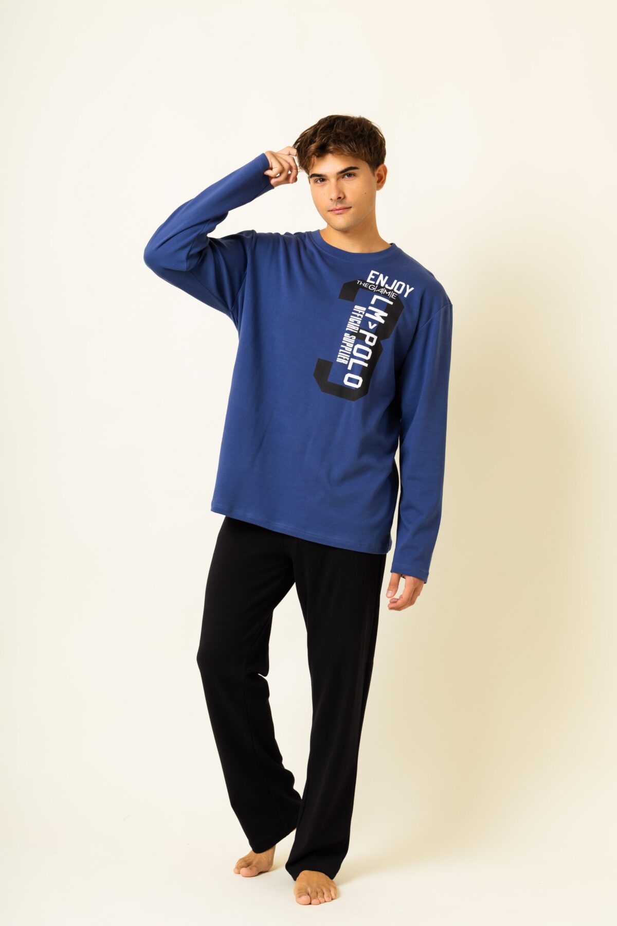 925-1 Ανδρική Πιτζάμα Χειμωνιάτικη Enjoy - Image 1