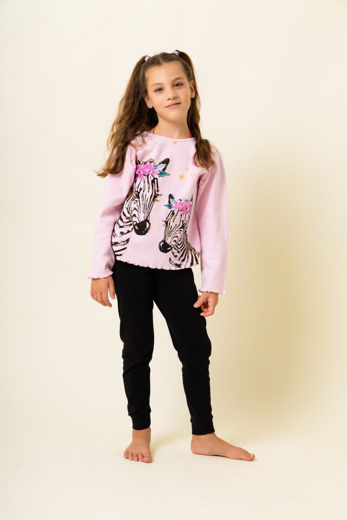 934-2 Παιδική Πιτζάμα Χειμωνιάτικη Ζέβρα - Image 1