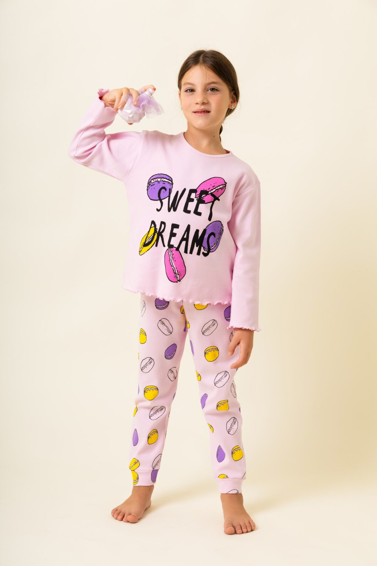 935-2 Παιδική Πιτζάμα Χειμωνιάτικη Macaron - Image 1