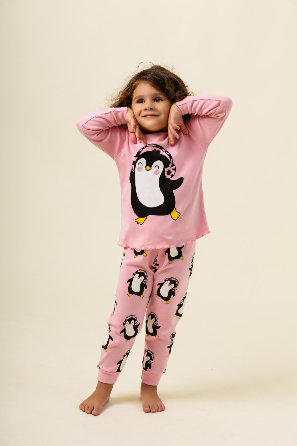 951-1 Παιδική Πιτζάμα Χειμωνιάτικη Πιγκουινάκι - Image 1