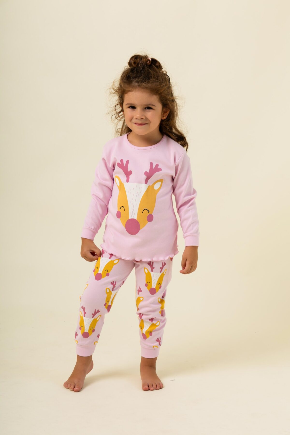 953-2 Παιδική Πιτζάμα Χειμωνιάτικη Ελαφάκι - Image 1