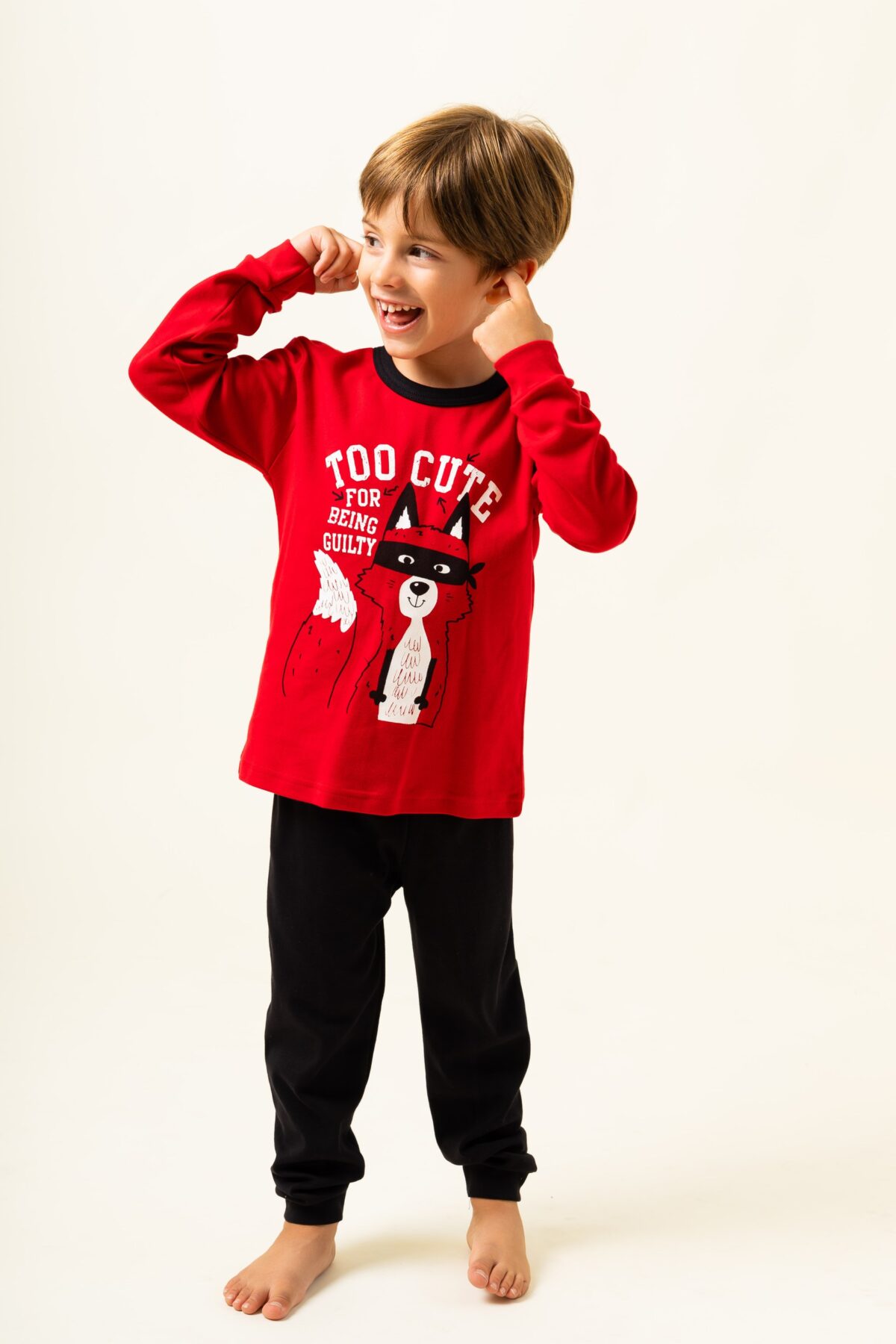 956-2 Παιδική Πιτζάμα Χειμωνιάτικη Fox - Image 1