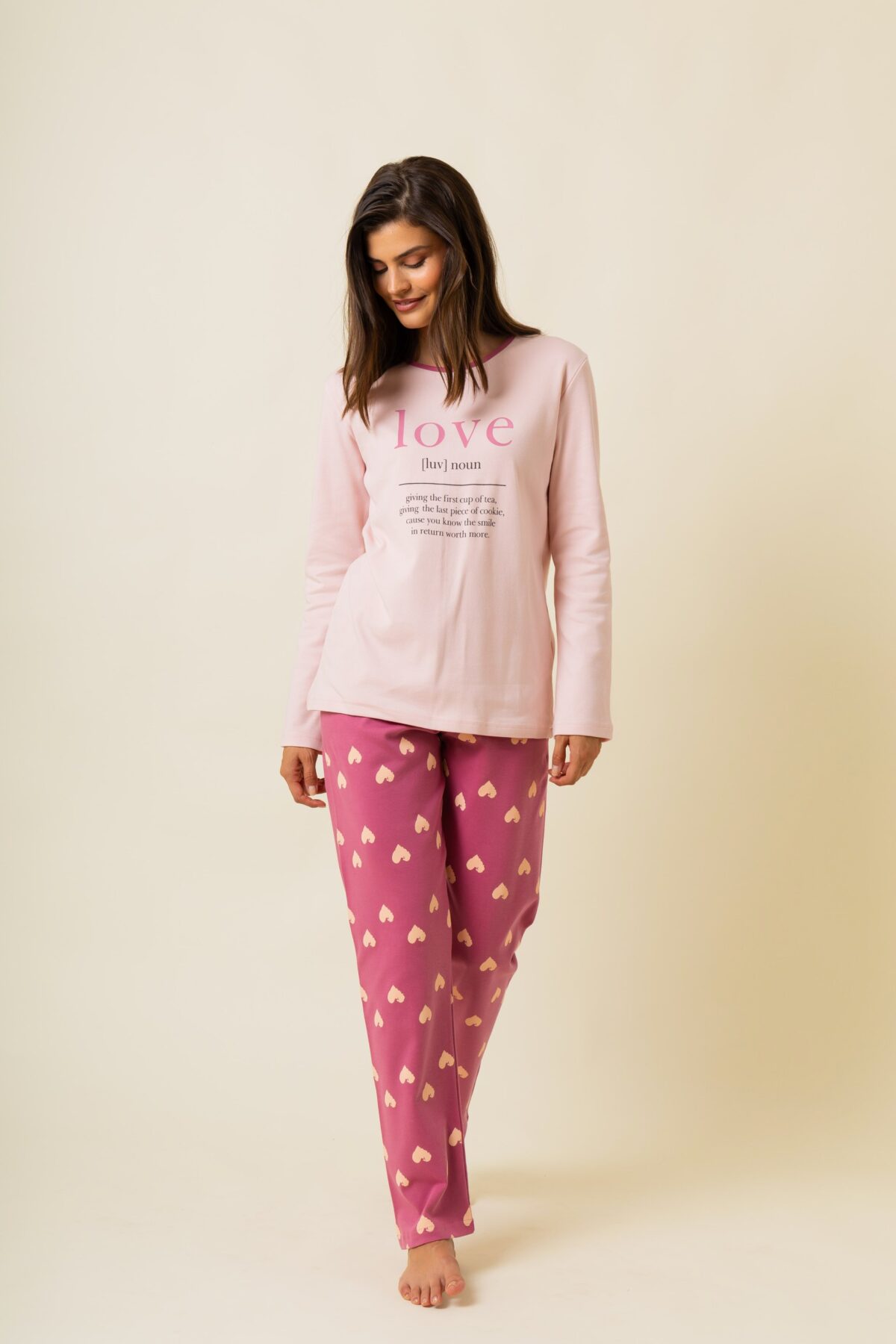 Γυναικεία Πιτζάμα Χειμωνιάτικη Love - Image 2
