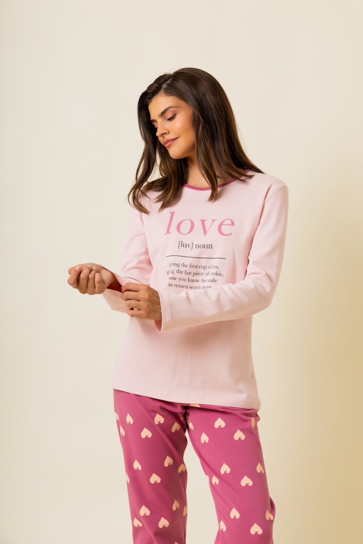 Γυναικεία Πιτζάμα Χειμωνιάτικη Love - Image 1
