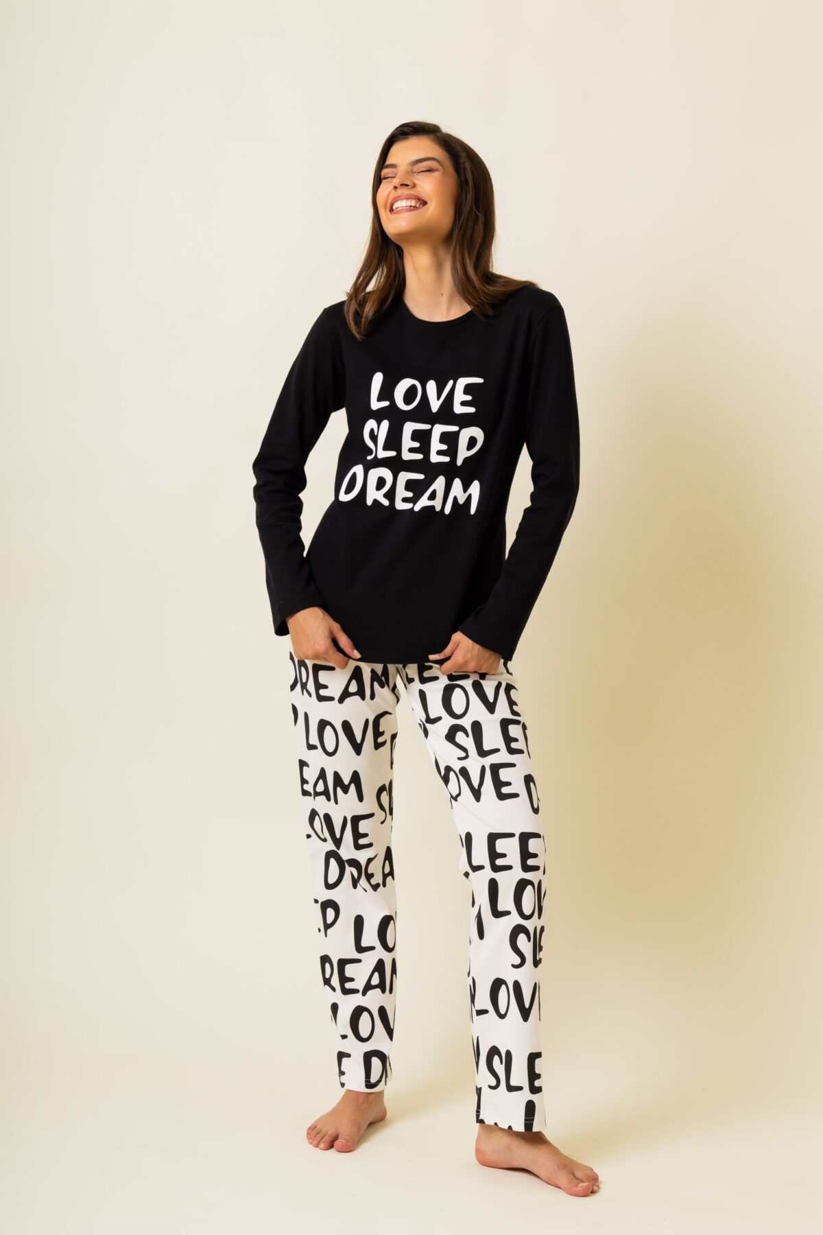 Γυναικεία Πιτζάμα Χειμωνιάτικη Love Sleep - Image 3