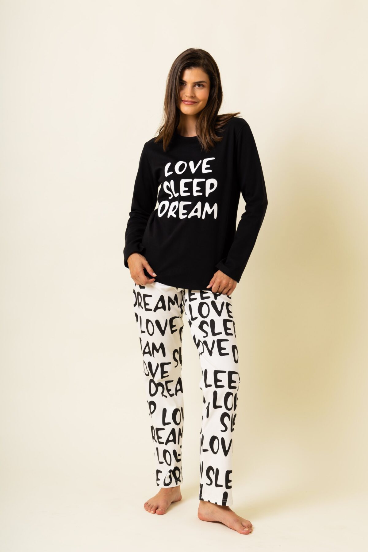 Γυναικεία Πιτζάμα Χειμωνιάτικη Love Sleep - Image 2