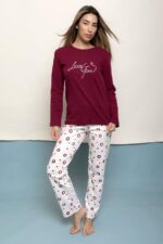 Γυναικεία Πιτζάμα Χειμωνιάτικη Love you