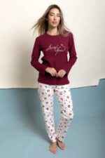 Γυναικεία Πιτζάμα Χειμωνιάτικη Love you - Image 4