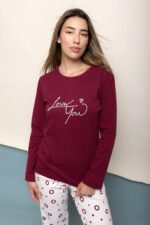 Γυναικεία Πιτζάμα Χειμωνιάτικη Love you - Image 2