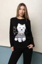 Γυναικεία Πιτζάμα Χειμωνιάτικη Σκυλάκι - Image 2