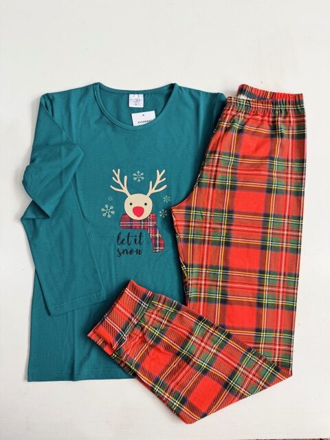 IMG_8268 Γυναικεία Πιτζάμα Χριστουγεννιάτικη Ρούντολφ - Image 1